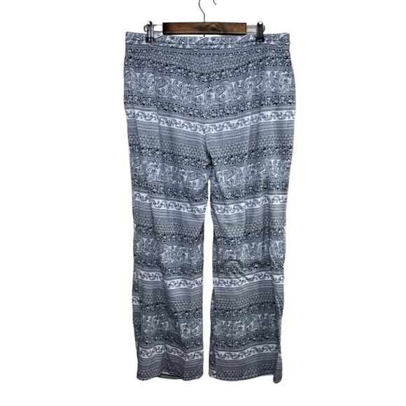 Dressbarn Navy & White Wide Leg Pant Size L - Picture 2 of 5